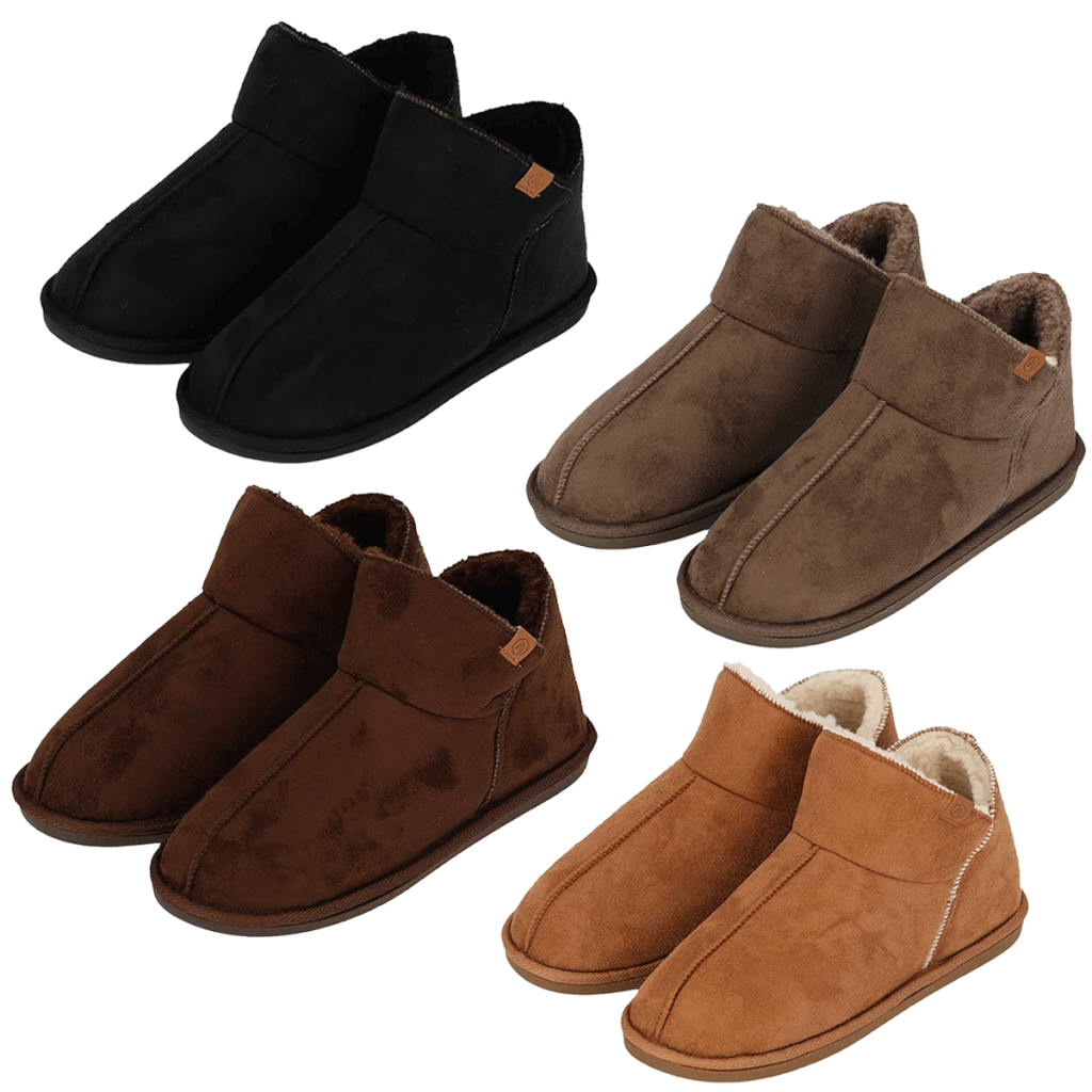 Apollo Pantoffels Heren Boots Suede Cognac-45/46