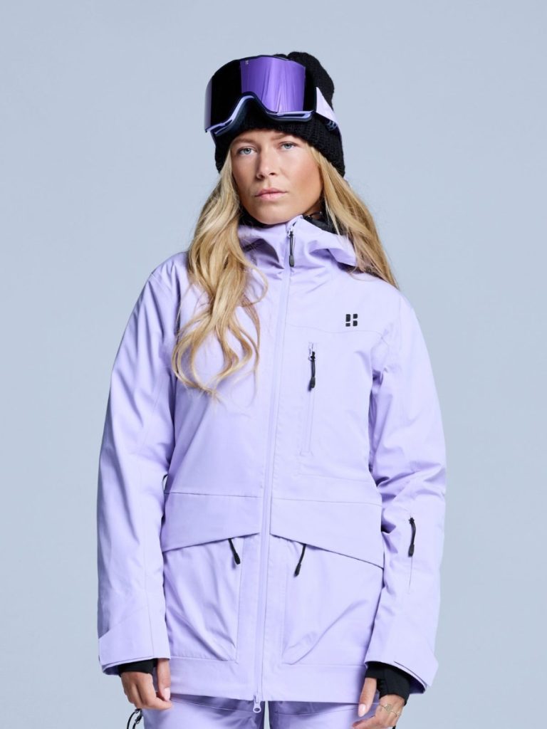 Poederbaas Ski-jas Dames Freeride 3L Hardshell Lila-XL