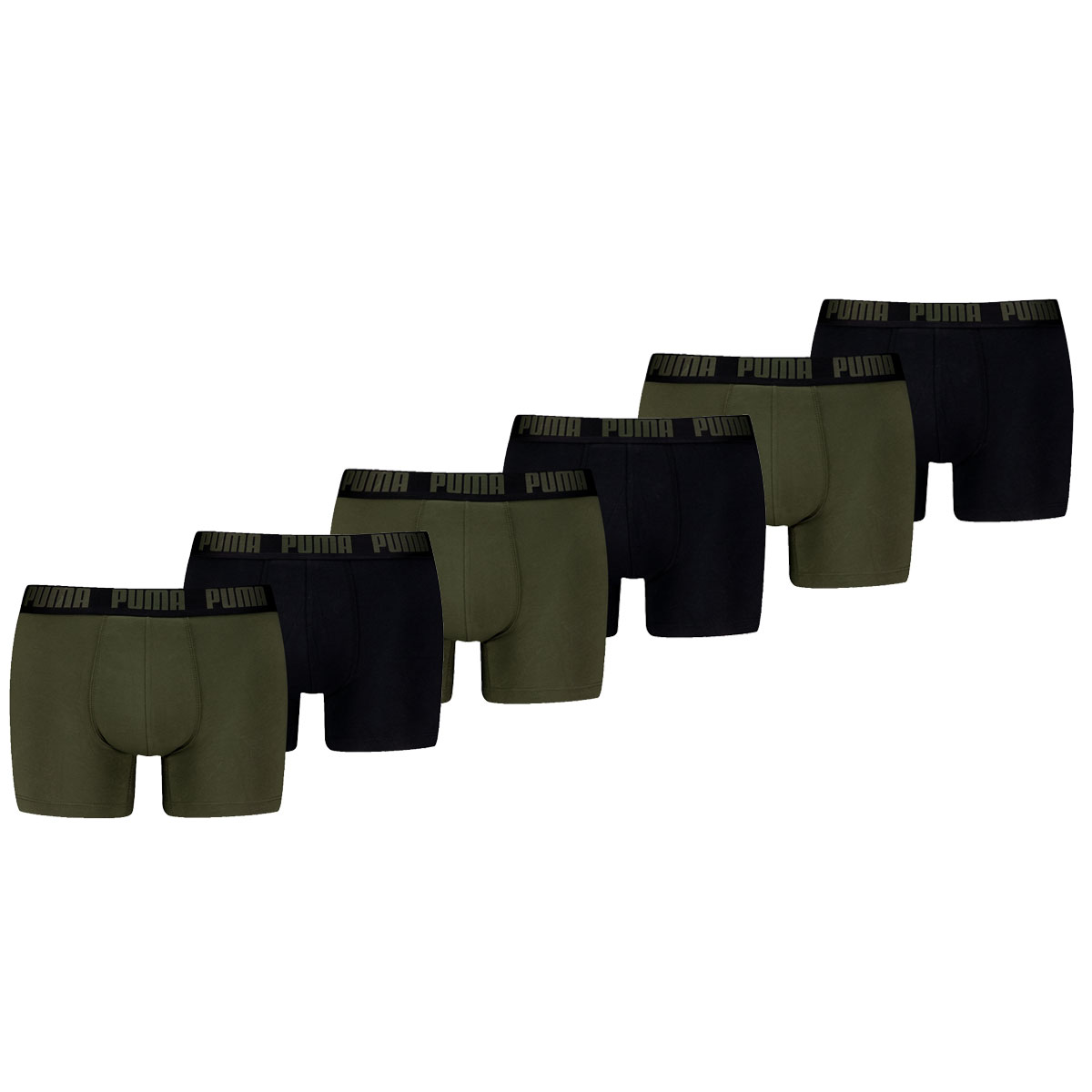 Puma Boxershorts Everyday Basic 6-pack Forest Night Tonal-XL