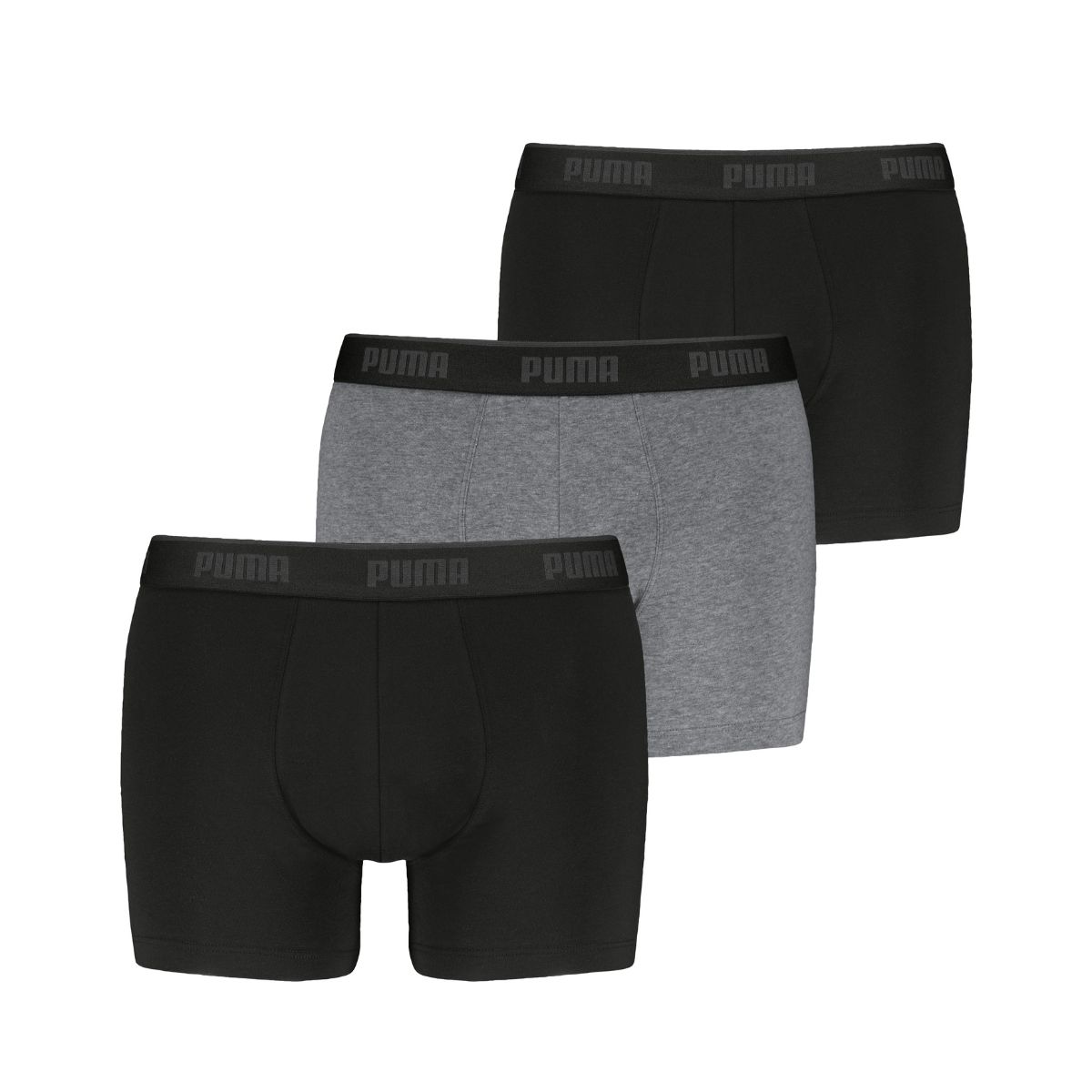 Puma Boxershorts Everyday 3-pack Black / Grey-L