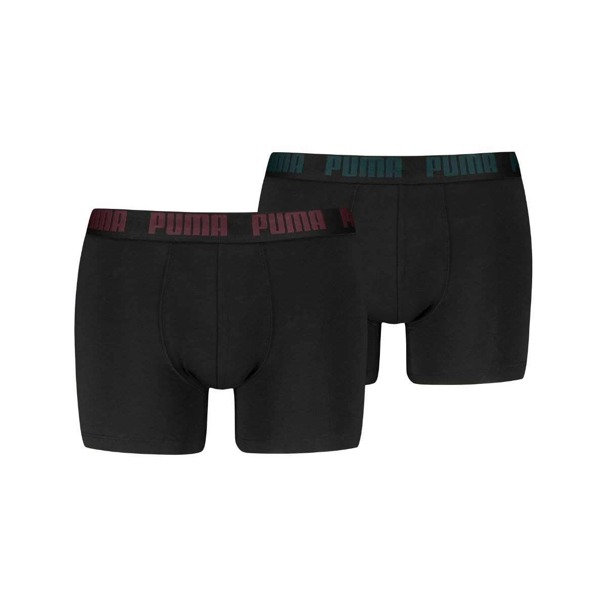 Puma Boxershorts Everyday Basic 2-pack Black / Burgundy / Green-M
