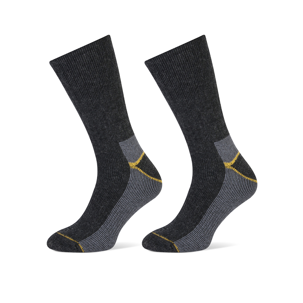 STAPP Thermosokken Heren Yellow 2-pack Antraciet Melange-47/50
