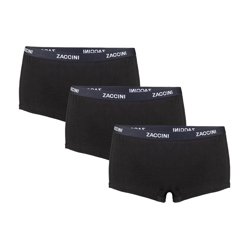 Zaccini Dames Shorts 3-pack Black-XS
